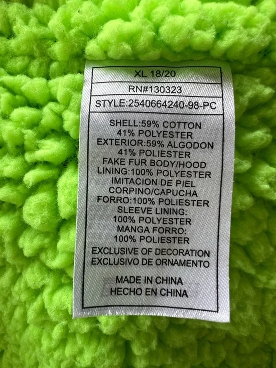 Vintage Men’s XL Quiksilver Charcoal Zip Hoodie with Neon Green Fleece Lining - Picture 11 of 12